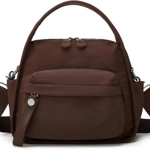 Nylon Crossbody Bag – Brown