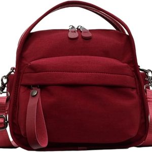 Nylon Crossbody Bag – Red